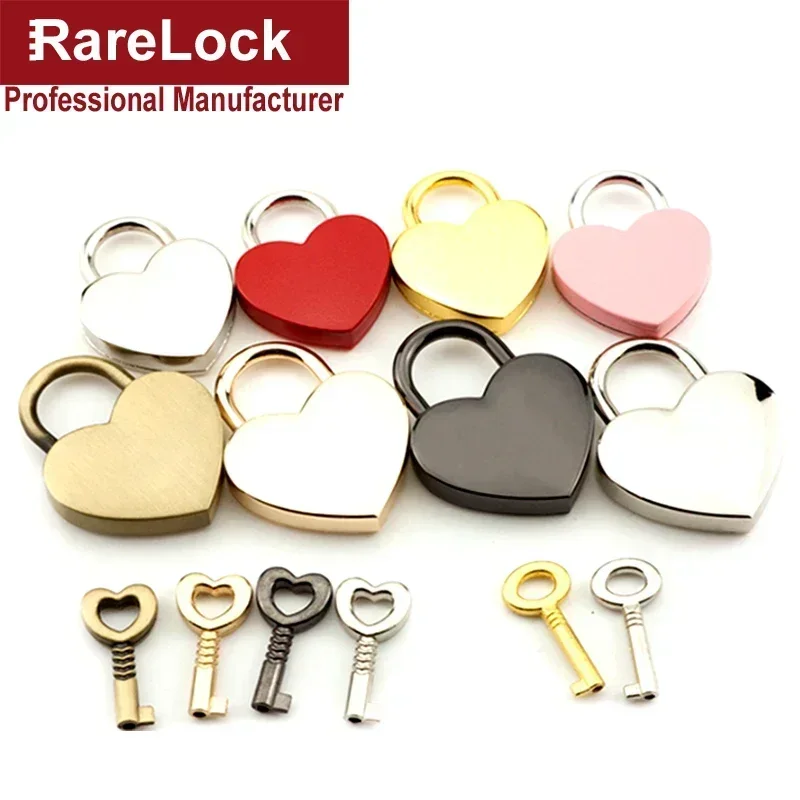 Colorful Heart Shaped Padlock Lover Lock for Women Hand Bags Backpack Jewelry Box Necklace DIY Rarelock MMS510 i