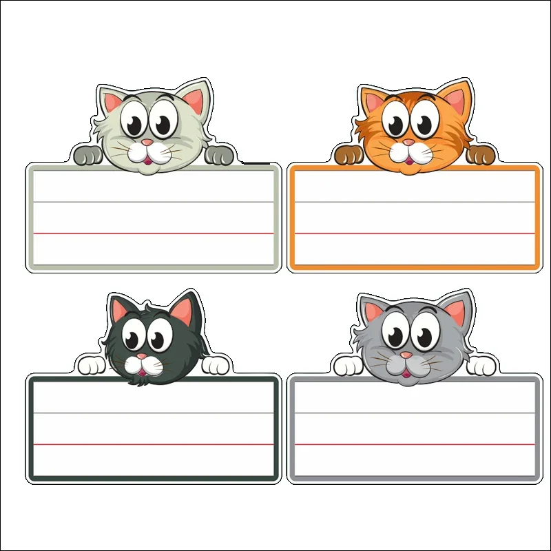 25cm Big Cat Animal Cartoon Magnetic Sticker Learning English Team Games Toy Kids Early Education Cards Classroom Teaching Aids