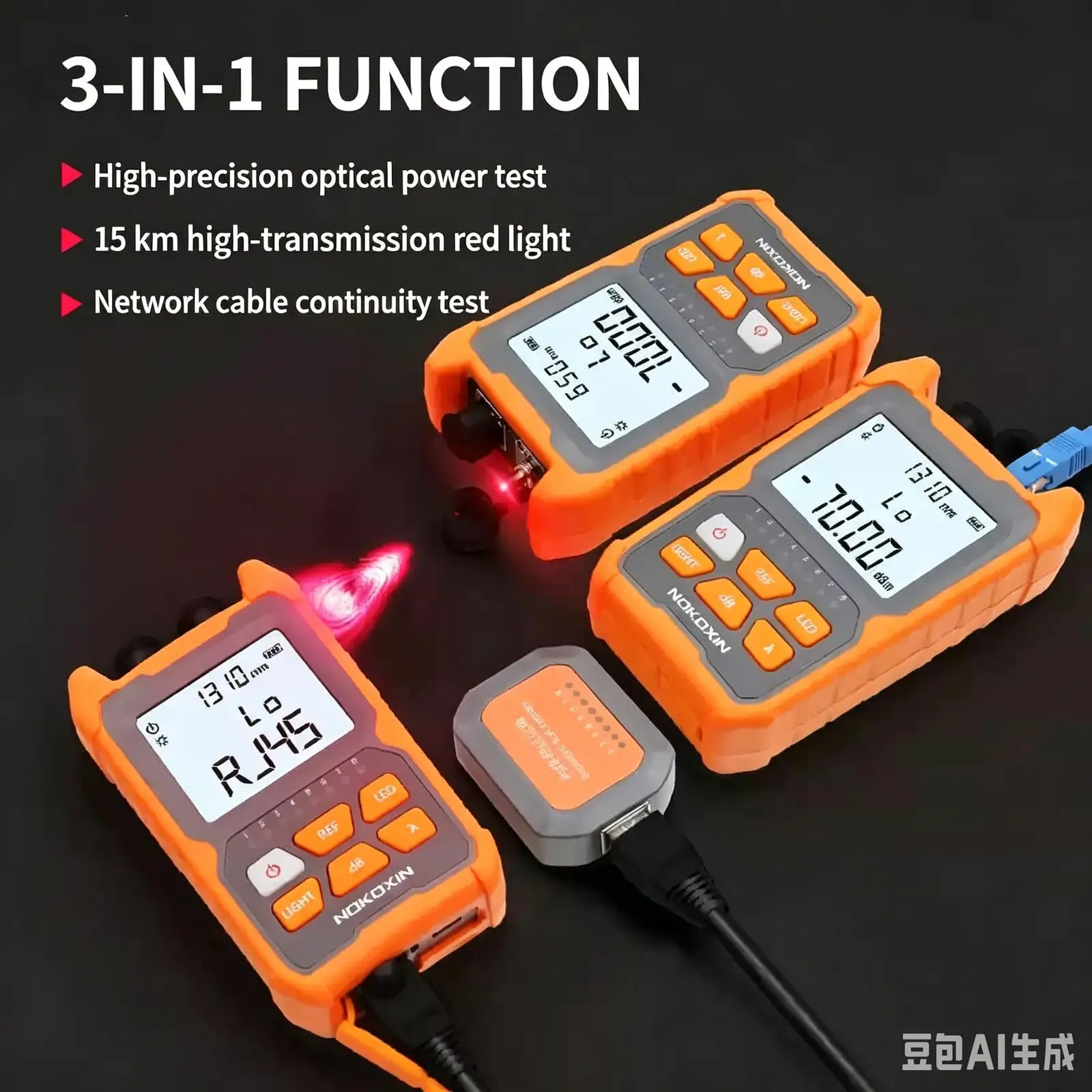 Mini Fiber Optic Power Meter Decay Tester 15Km Red Light Pen All-In-One Machine Charging Rechargeable Light source fault test
