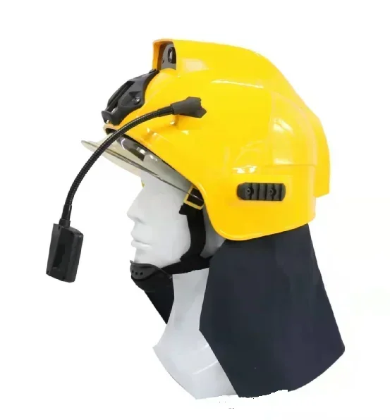 4G Firefighter Rescue Helmet ABS Fire Proof IR Thermal-image Camera SOS Alert with Command Software VMS