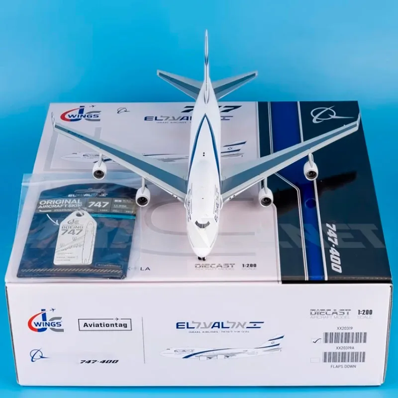 JC Wings Diecast 1:200 مقياس El Al Israel Airlines B747-400 4X-ELA الجلد المفاتيح الطائرات محاكاة سبيكة تذكارية جمع #6