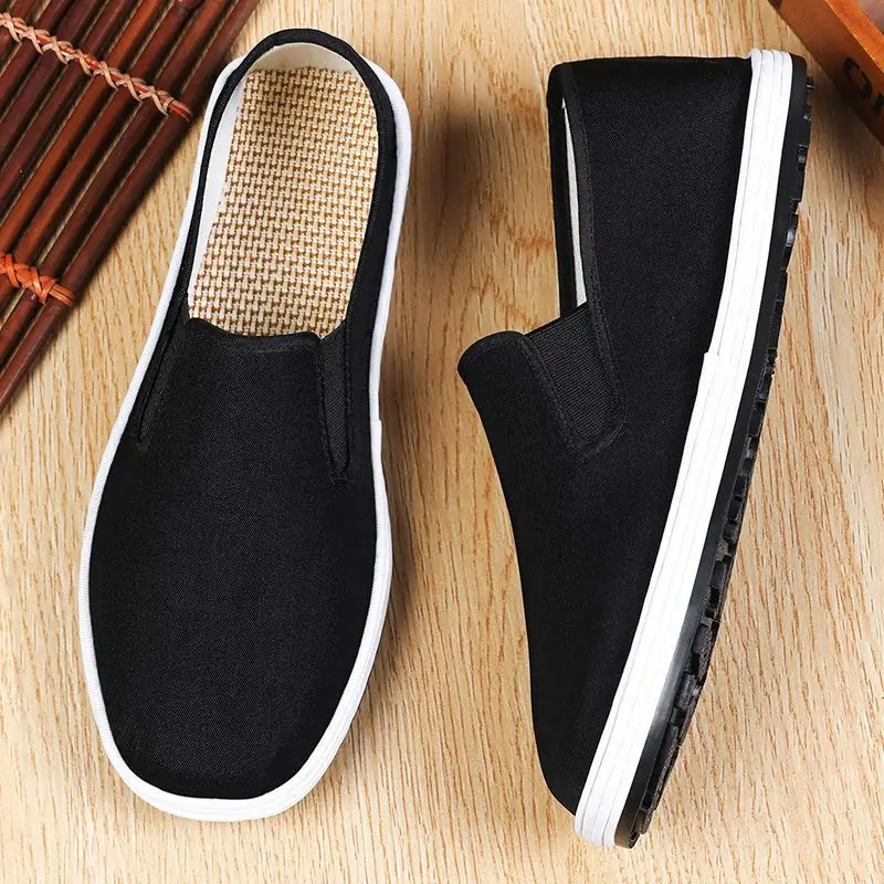 

Мужская летняя рабочая тканевая обувь удобная и легкая, мужская обувь для бега, мужская повседневная старая тканевая обувь лазанья.