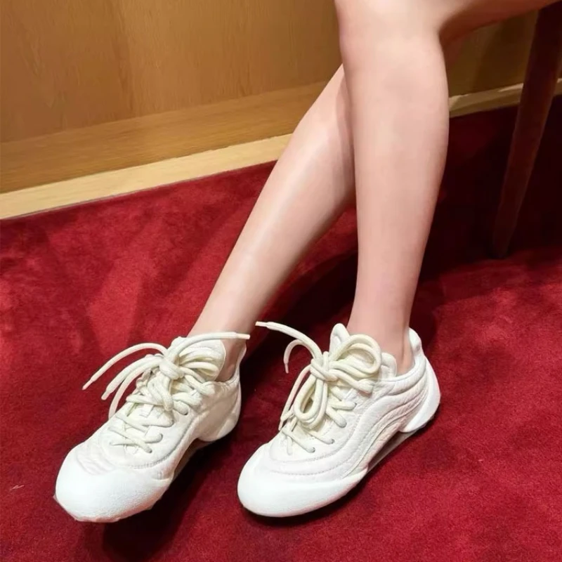 Genuine Leather Large Size Forrest Gump Women Shoes  2025 Designer Little White Shoes Couple Retro   Leisure  Sports Shoes view 4