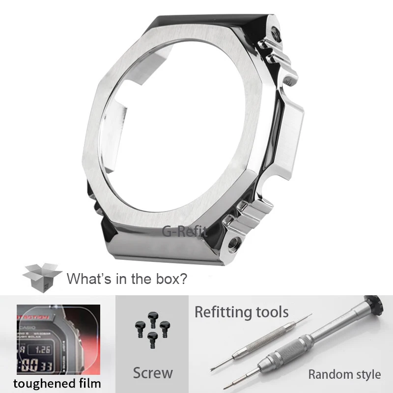 G-Refit Metalen Horlogeband Bezel Strap GA2100 GM5600 Camouflage Rvs Horlogeband Frame Armband met Repal gereedschap
