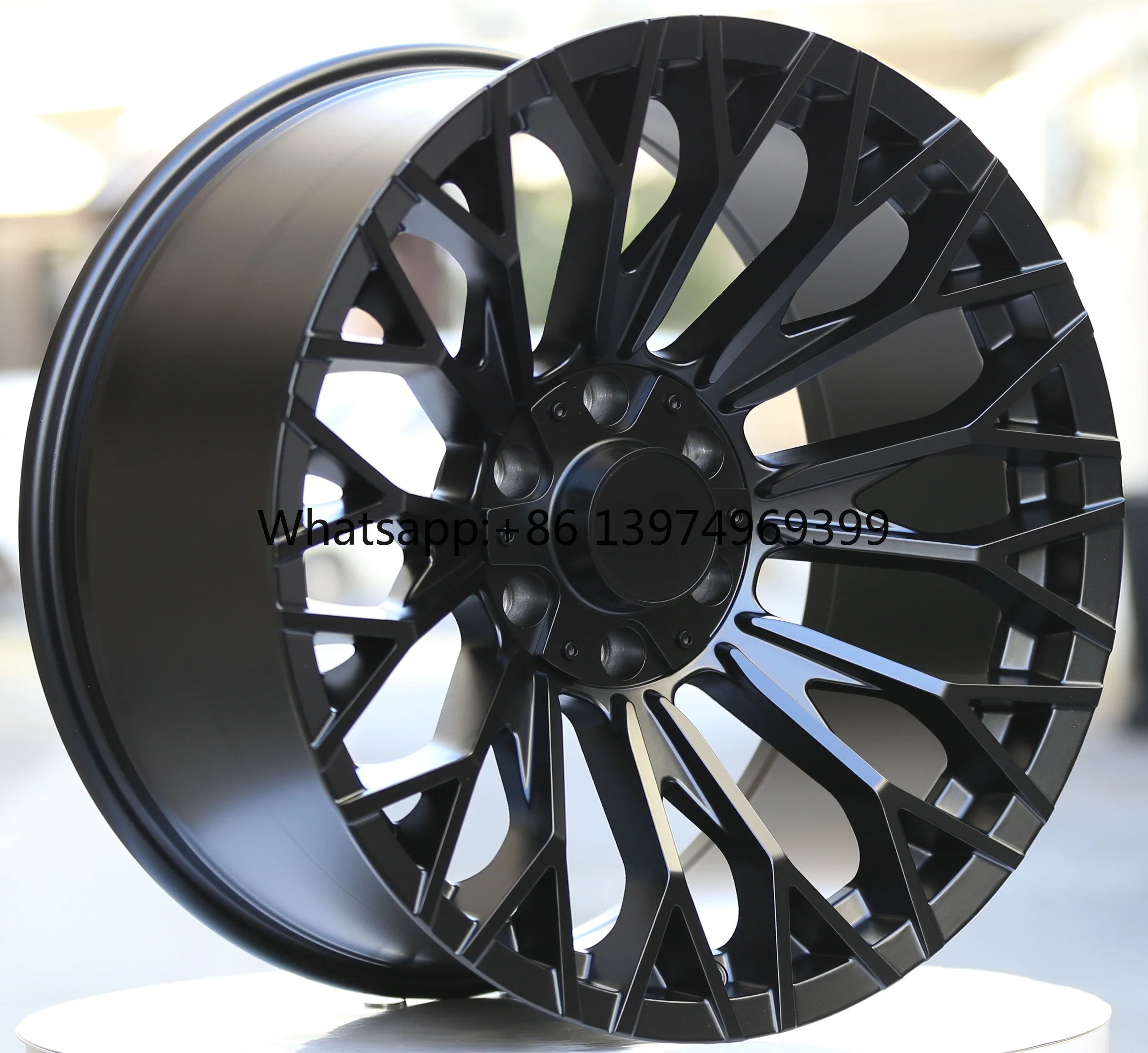 Deep Concave Aluminum Offroad Wheels 20x10 22x12 6x139.7 6x135 5x127 5x139.7 Black Finish for Grand Cherokee L Bronco Ranger