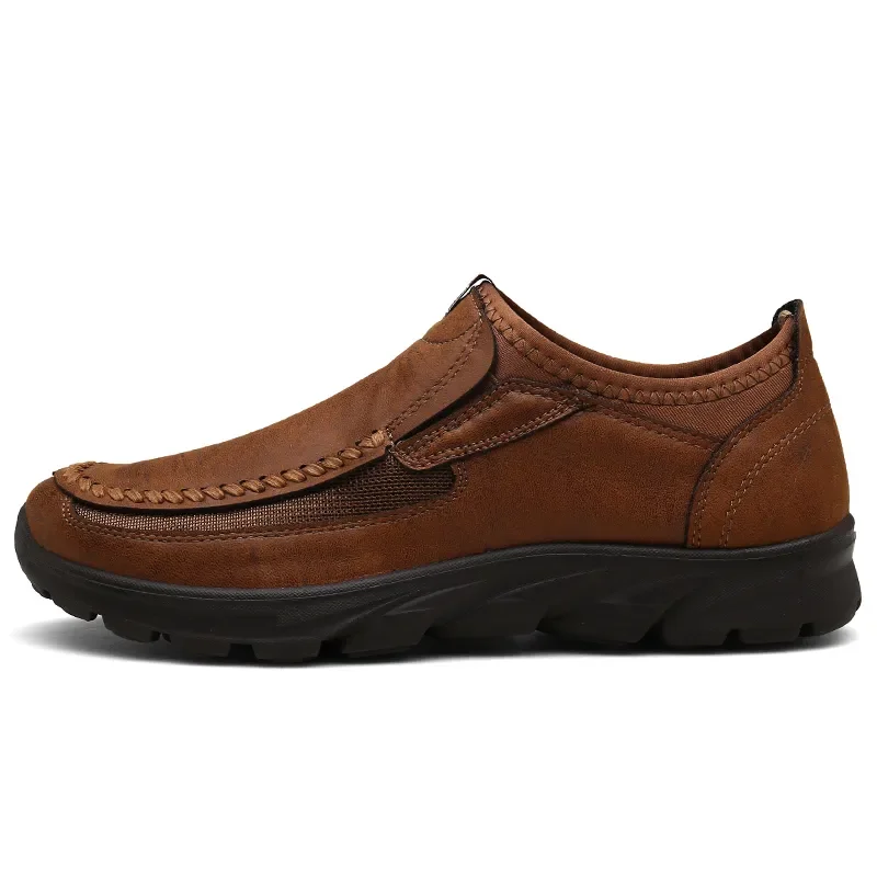 Leather Men Casual Shoes Zapatos Brand Men Loafers Moccasins Breathable Slip on Driving Shoes Plus Size 39-48 Drop Shipping