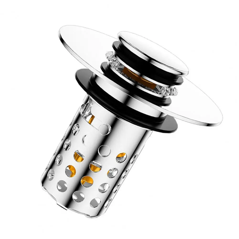 Hair Catcher for Sink Bathroom Sink Drain Strainer Pop Up Stopper with Detachable Stainless Steel Filter Basket for 1.1-2.36