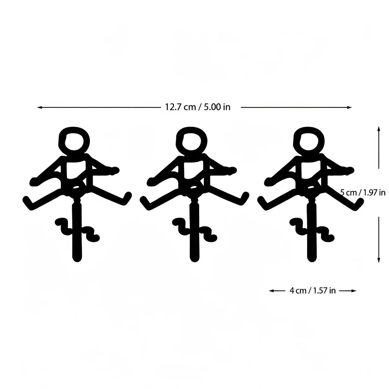 Fun Simple Drawing Bicycle Stickers, Cyclist Puddle Vinyl Decals, Waterproof Frame Fork Decor for Road Mountain Gravel Bike