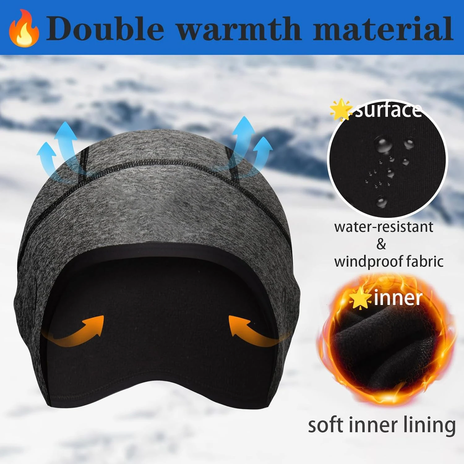SSUNTAK Topi Beanie Berlapis B - Skull Cap Helmet Liner ulasan dan harga