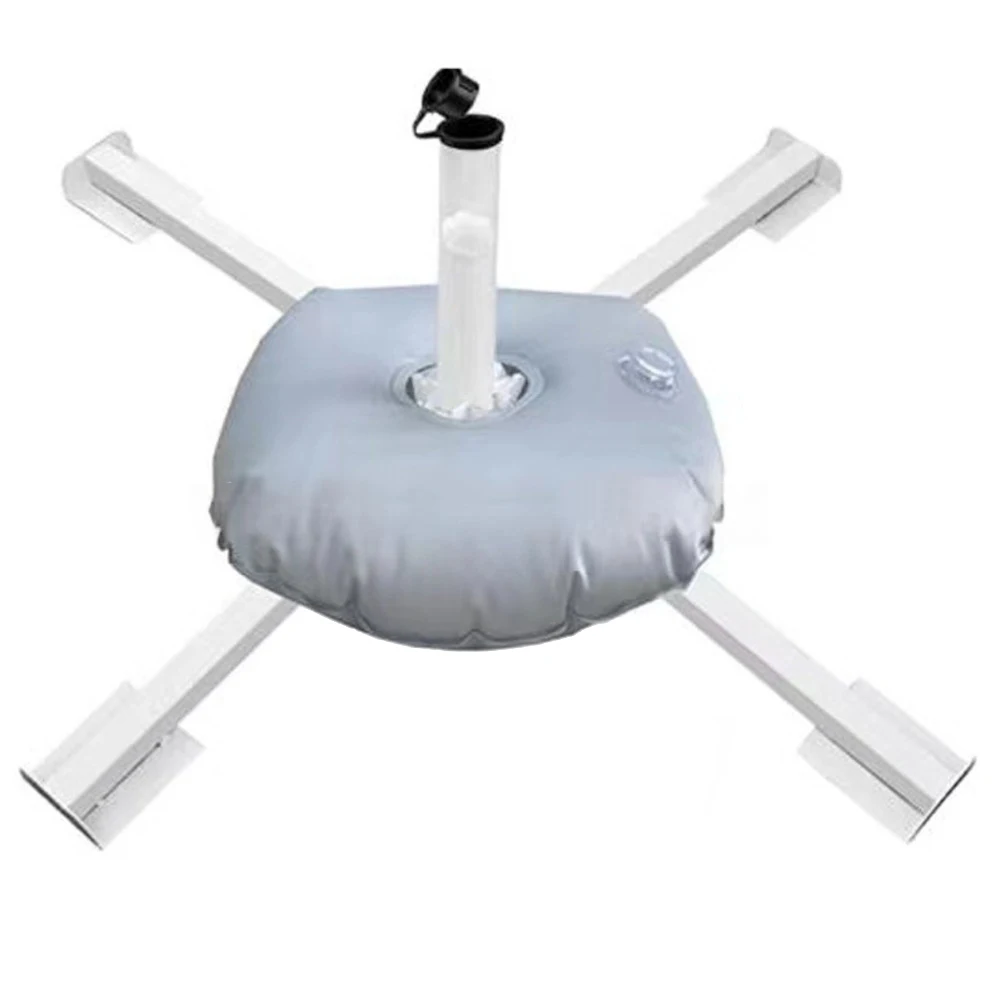 Foldable Parasol Stand with Water Bag for Stable Outdoor Umbrellas and Christmas Trees Adjustable Compatibility
