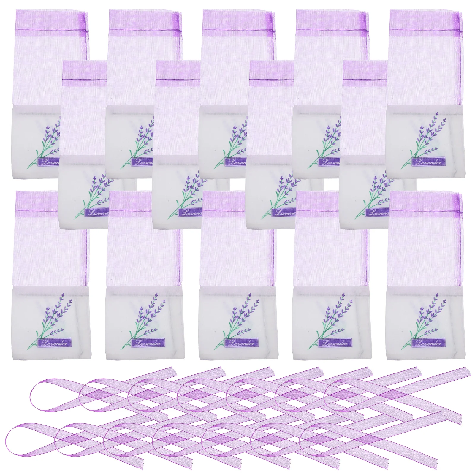 

30 Pcs Sachet Bag Lavender Pouches Mesh Dry Drawstring Purple Satchel Bags Sachets for Empty Bride