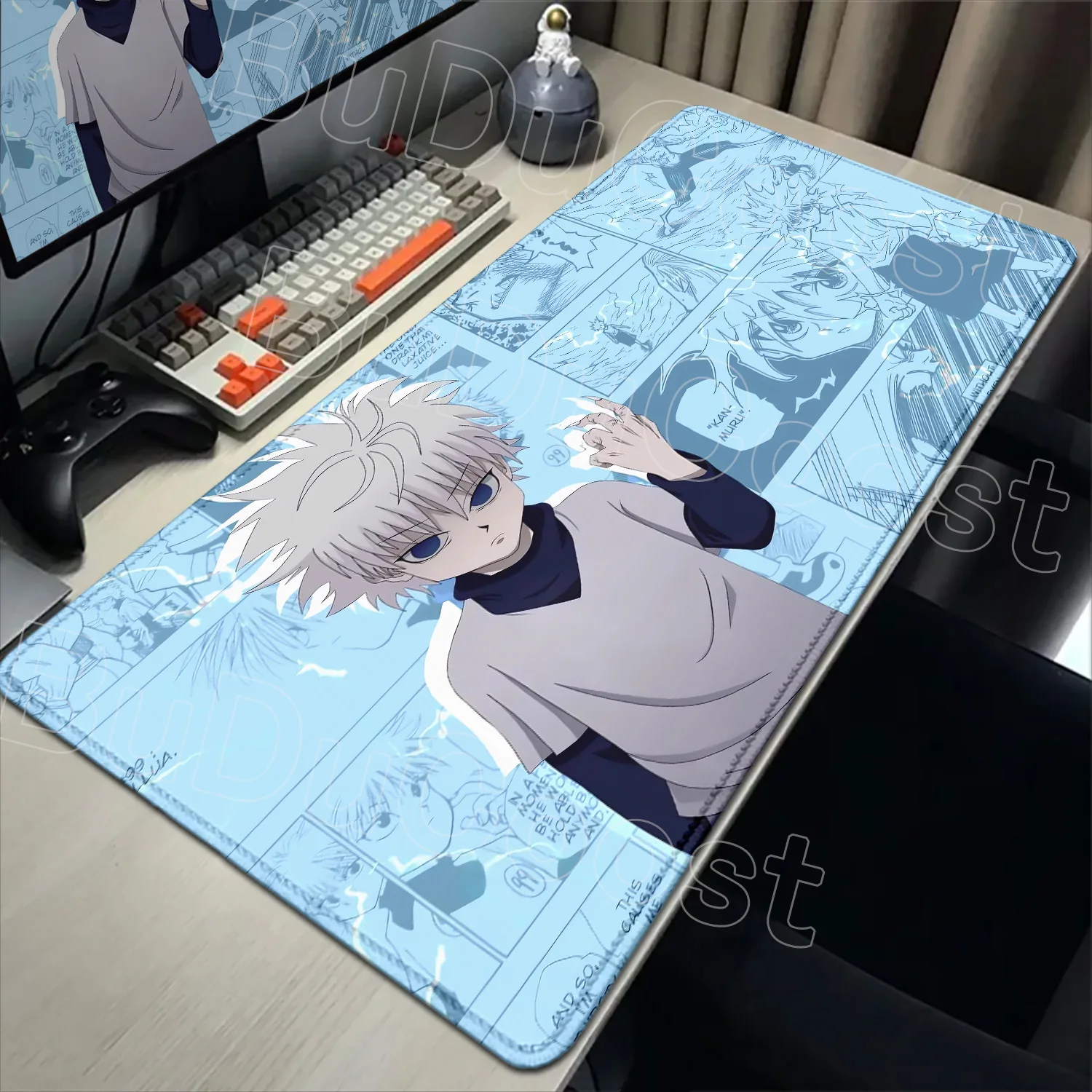 

Large HD Printing Mousepad Hunter X Hunter Anime Computer Pad Game Mouse Mat Office Laptop Deskpad Non-slip Desk Accessories Mat