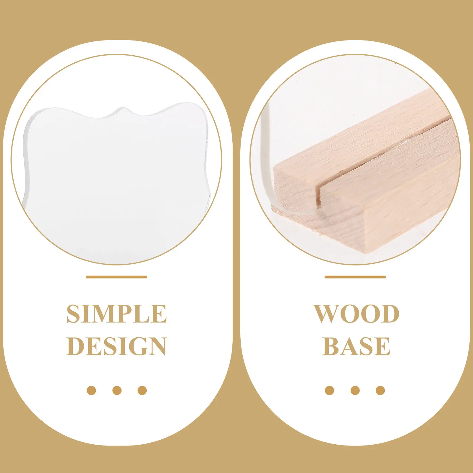 

4Pcs Wooden Base Acrylic Reserved Seating Table Sign Transparent Holder for Wedding Party Banquet Acrylic Wedding Sign