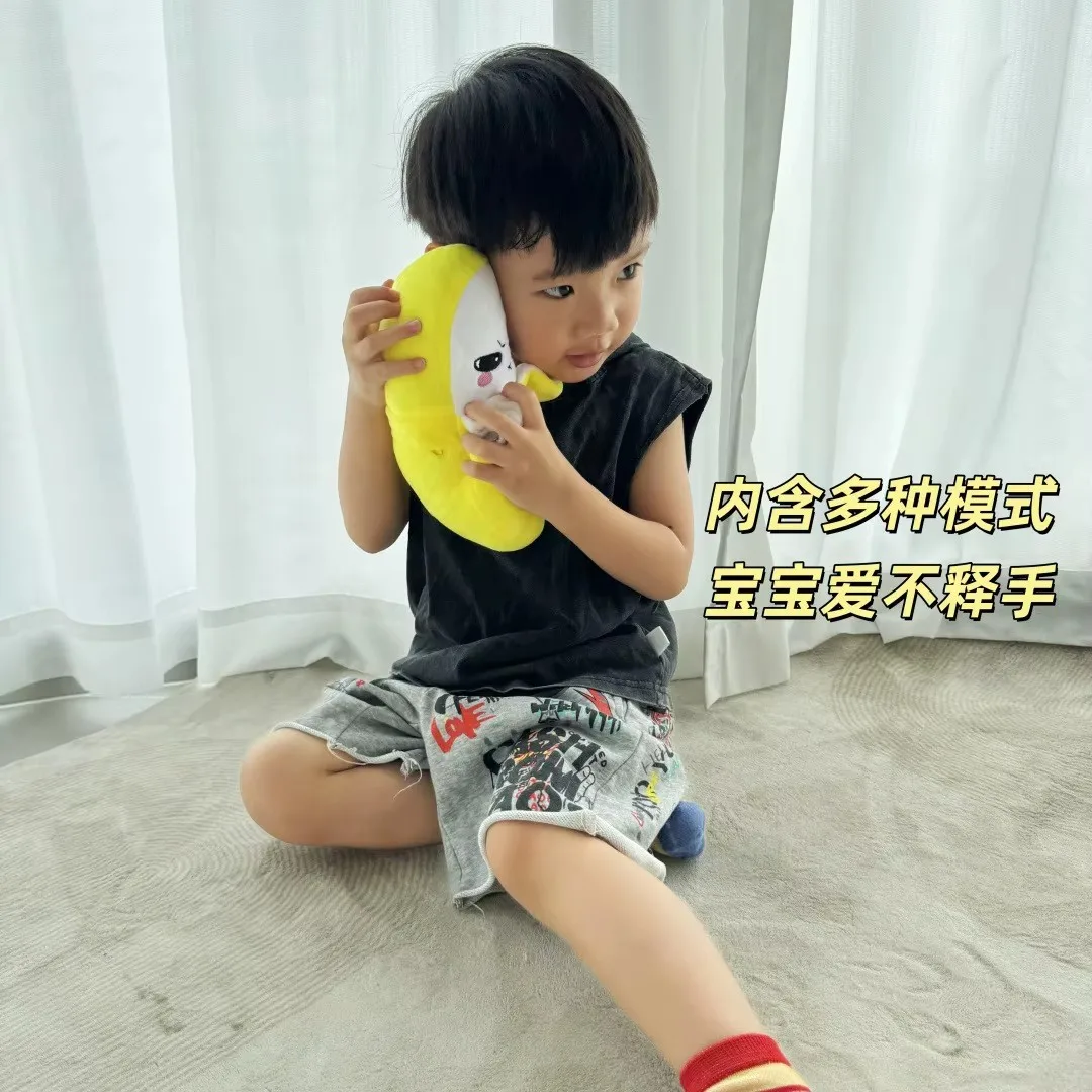

Banana Touch Sensitive Beat Piano Plush Toy Kids Interactive Music Doll Kawaii Parent-Child Sensory Educational Party Collectible Game Toy