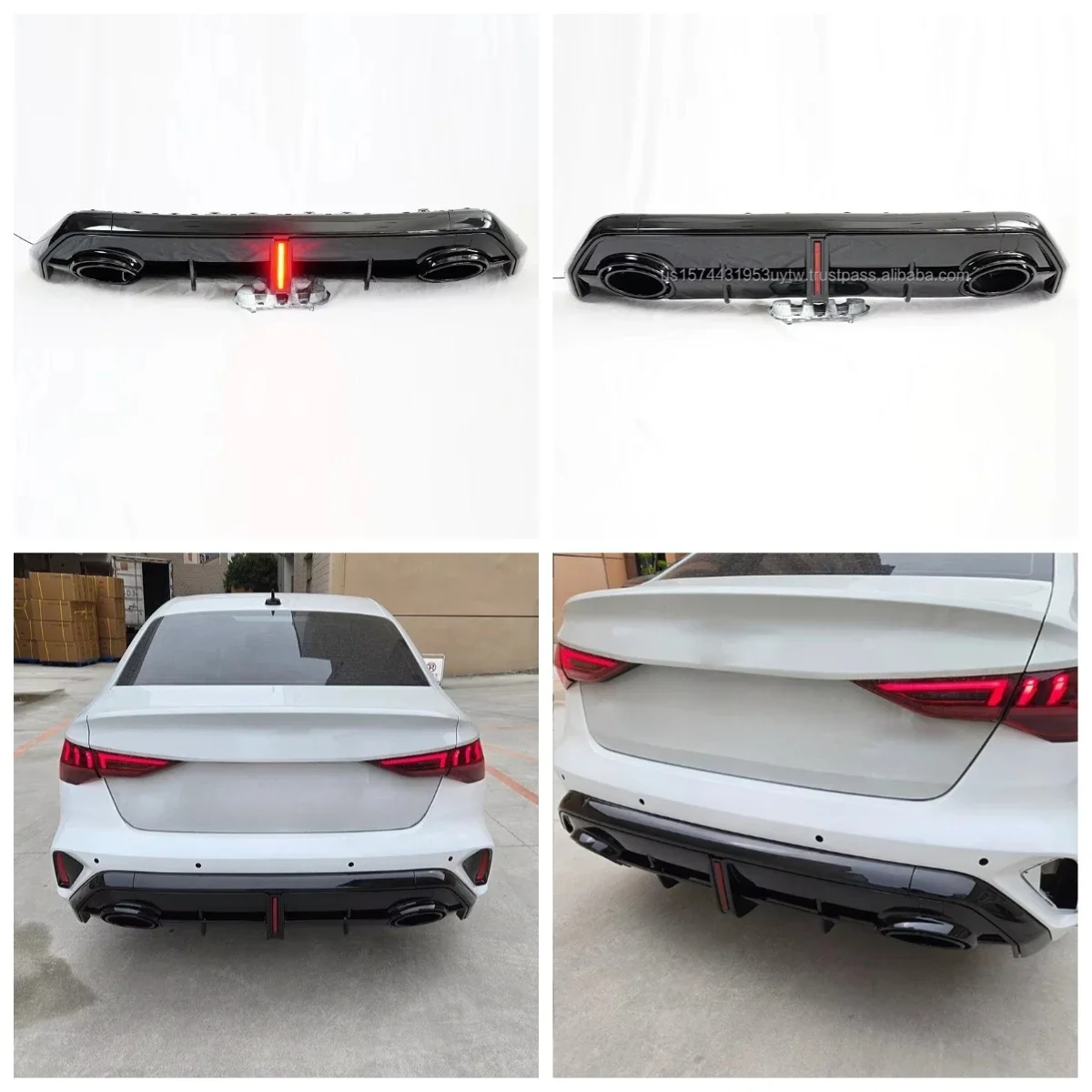 

Высококачественный задний диффузор BR PNB из полипропилена для Audi A3 8Y.5 PA RS 2025-2027 годов, комплект заднего спойлера в стиле RS3