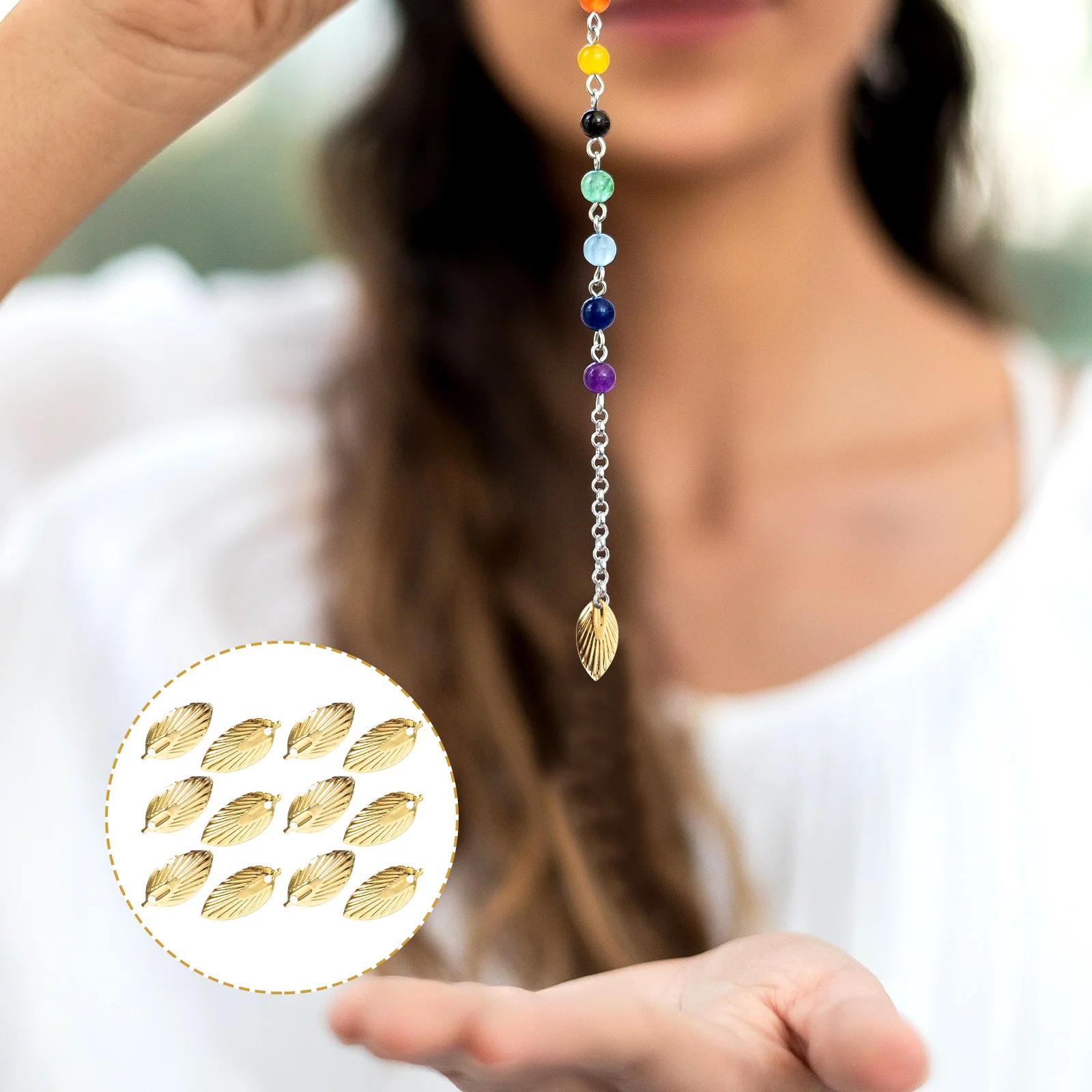 

200pcs Metal Leaf Charms Diy Jewelry Making Pendant Bracelet Earring Crafts Bulk Small Durable Wear-Resistant Leaf Pendant For