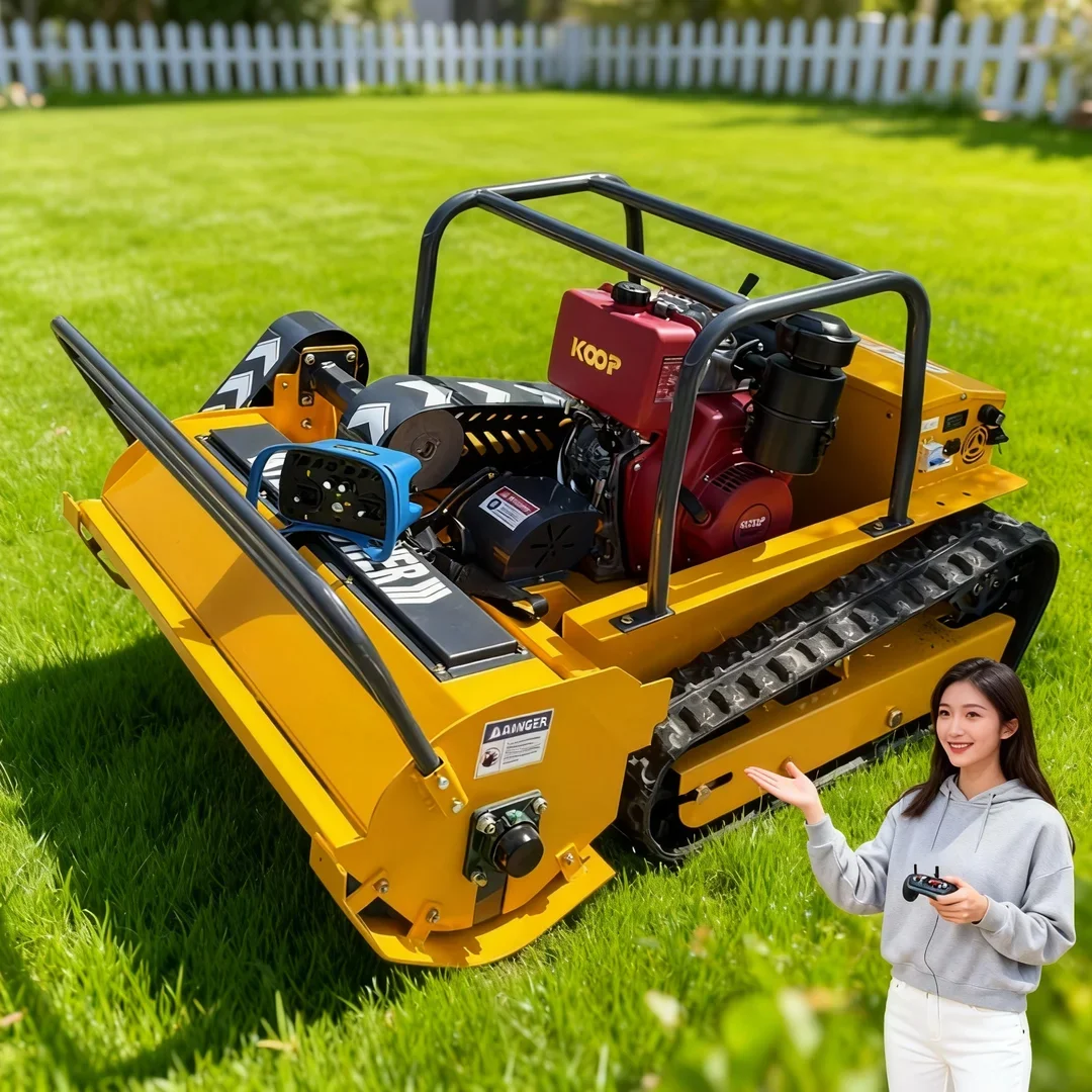 

Индивидуальная газонокосилка с резиновой гусеницей для вездехода - травяной резак с дистанционным управлением, сертифицированный CE EPA