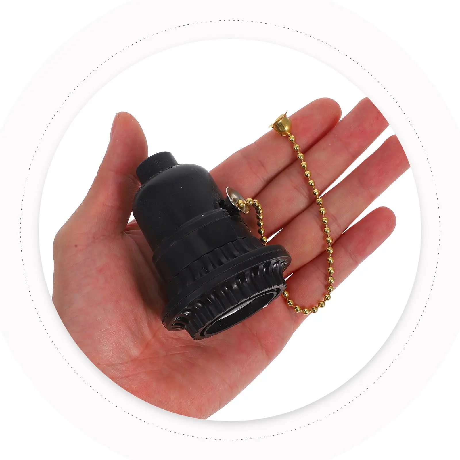 E26 E27 Universal Bakelite Metal Pull Chain Switch Lamp Holder Socket Base for Table Lamps Light Bulb Parts Rewire Repair Kit