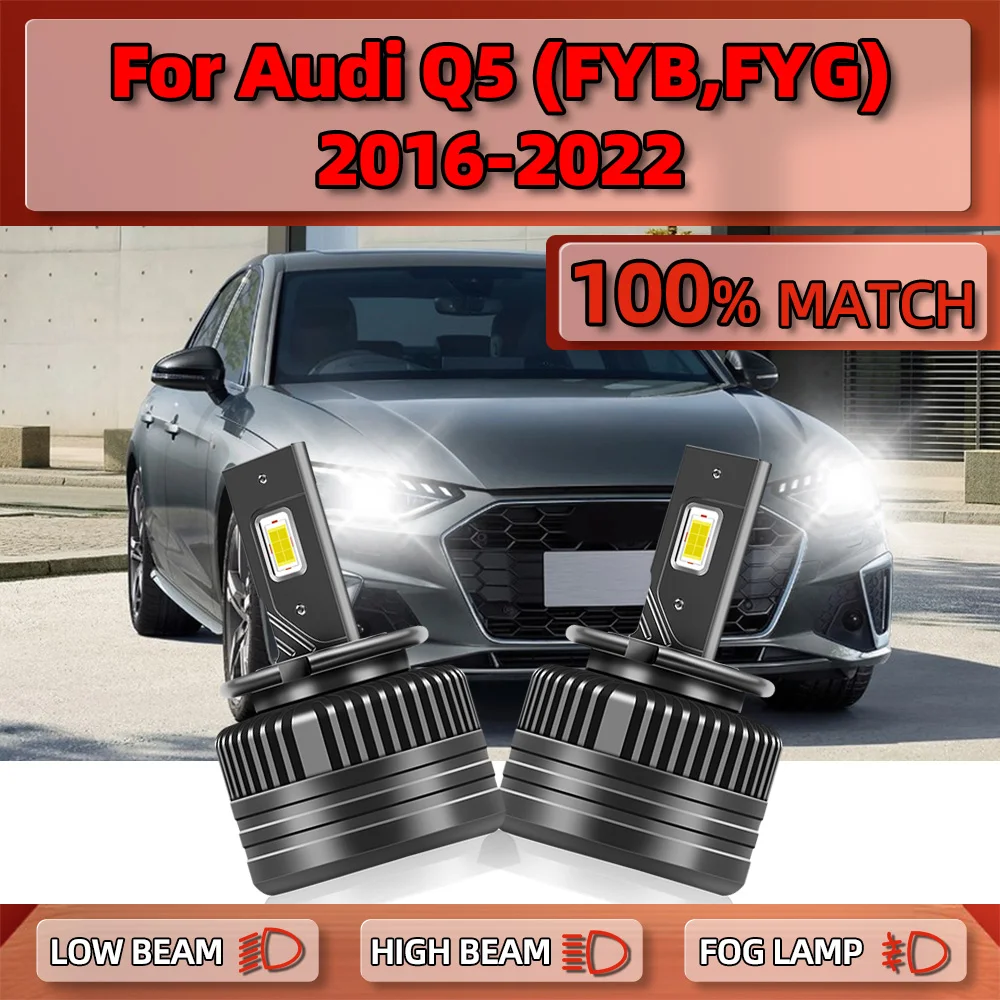 

120W D5S HID Xenon Headlight Bulbs 25000LM Auto Headlamps 6000K White For Audi Q5 (FYB, FYG) 2016 2017 2018 2019 2020 2021 2022