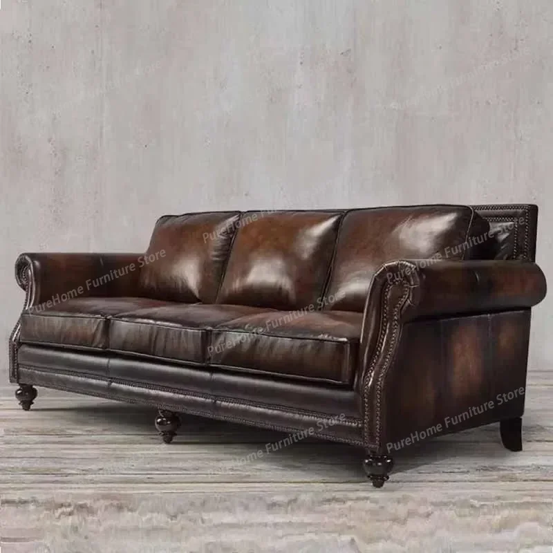 

Classic Brown Living Room Sofas Unique Comfortable Floor Modern Soft Sofa Nordic Luxury European Divani Da Soggiorno Furniture