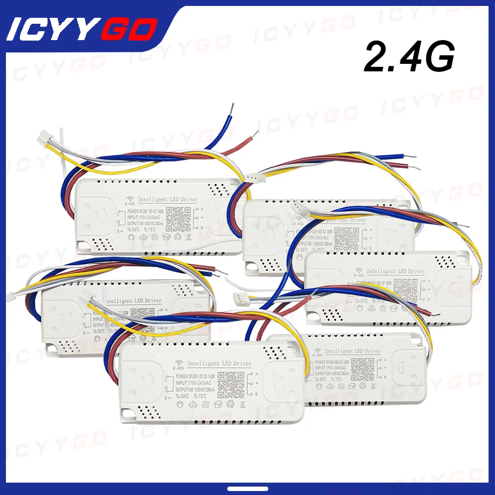 LED Driver 48W 80W 100W 120W 140W 160W APP control 2.4G Long Distance Smart LED Transformer For Ceiling Lamp Power Supply