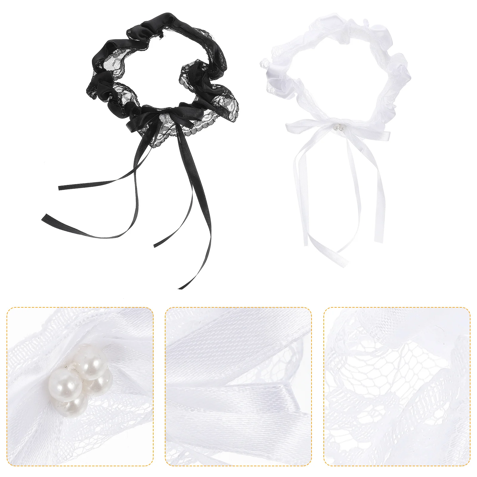 2Pcs Elegant Wedding Bridal Leg Hoops Bowknot Design Lace Leg Bands Comfortable Accessory for Brides Wedding Bridal