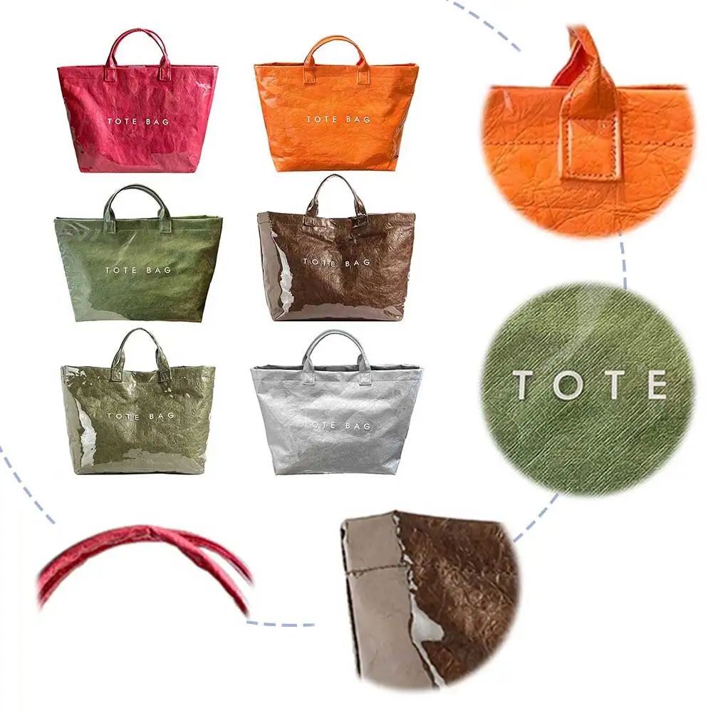 

Tote Bag for Women Men with Inner Pocket Handbag Solid Color Large Classic Tote Satchel Bag for Travel and Shopping