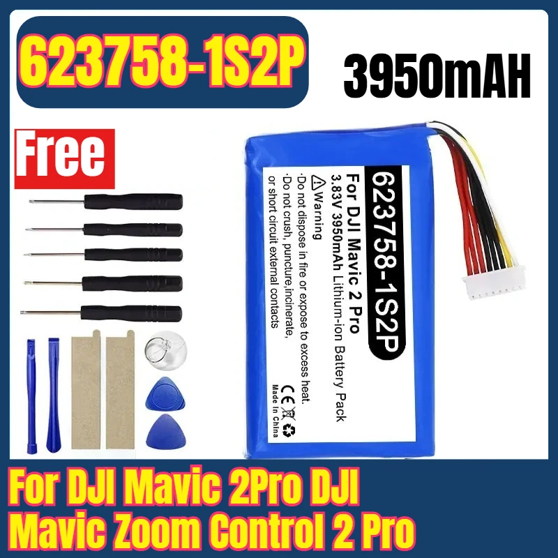 

3.83v 3950mAh Battery for DJI Mavic 2Pro DJI Mavic Zoom Control 2 Pro Li-po Polymer Rechargeable 623758-1S2P + Tools