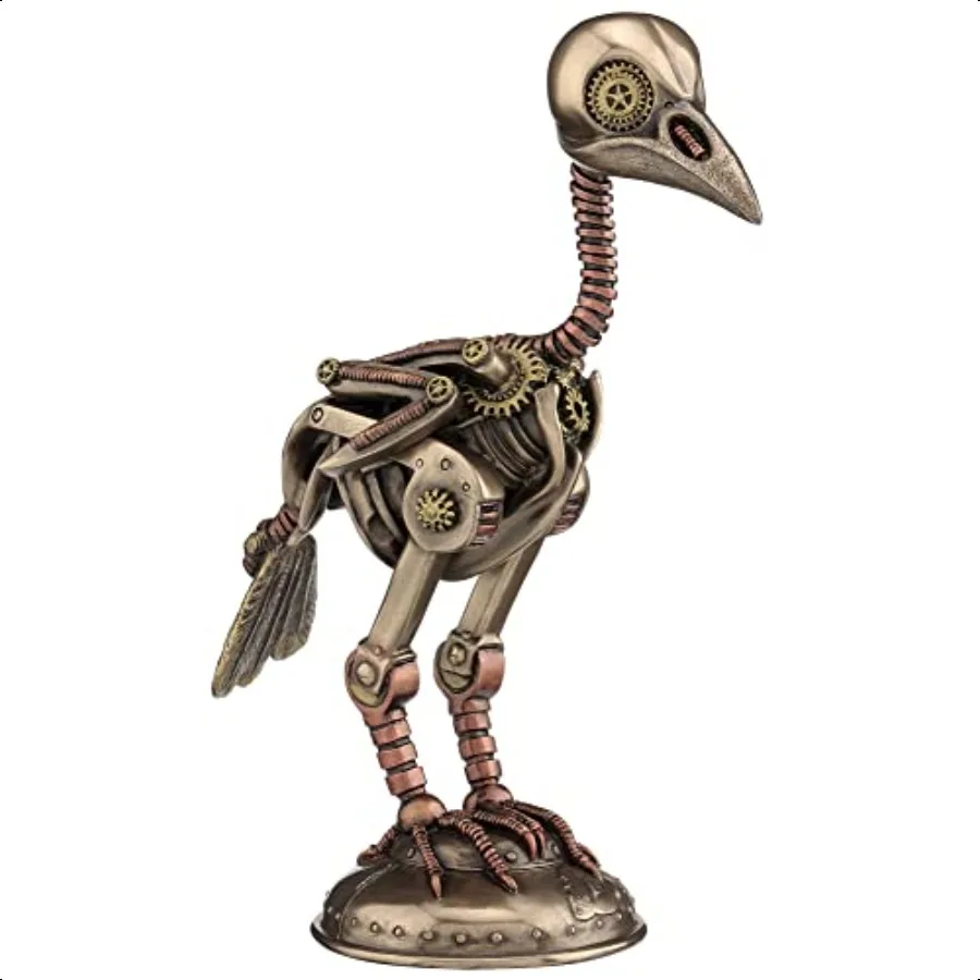 

Studio 7 1 8 Inch Steampunk Crow Skeleton Resin Sculpture Cold Cast Bronze Finish