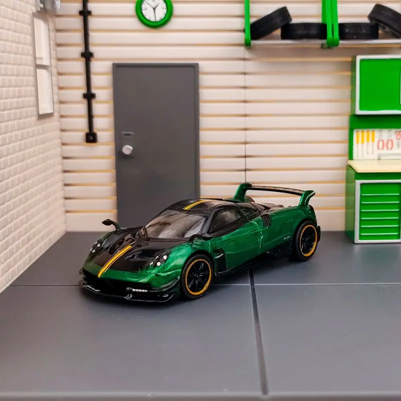 Tarmac Works TW 1/64 Pagani Huayra BC Green Die-cast Alloy Car Model Collection Display Gift