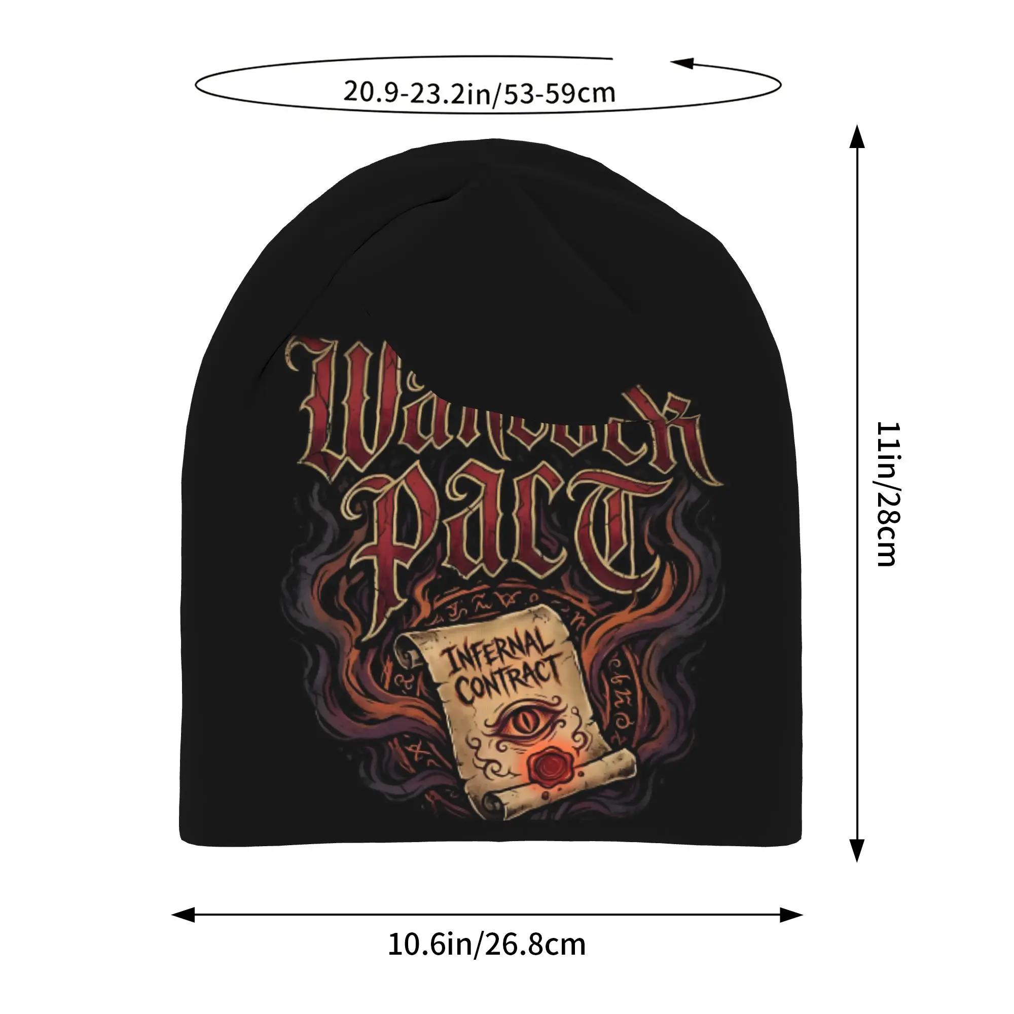 Gorros  Baldur Gate  Fashion Hats  Warlock Pact Contract Thin Hat Bonnet Special Skullies Beanies Caps Men Women's Earmuffs