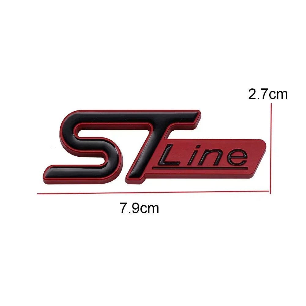 ST Line Emblem Car Front Grille Badge Styling Decoration for Taurus Explorer Fiesta Focus Mondeo Kuga Ranger Mustang Escort