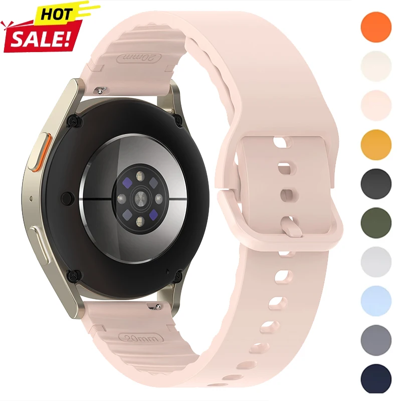 20mm 22mm Armband für Samsung Galaxy Watch 7 FE 6 4 5 Pro-Classic 44mm 40mm Sport Silikonarmband Huawei Watch GT2 4 3 Uhrenarmband