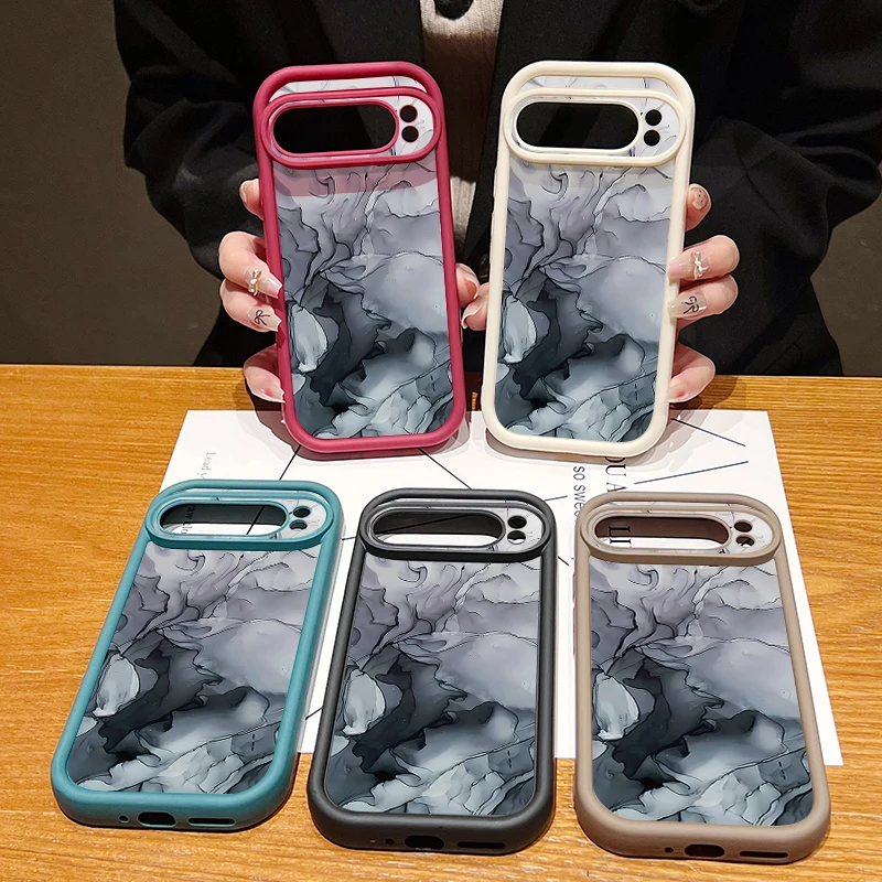 Shockproof Black Marble Pattern TPU Phone Case For Google Pixel 10 8 7 Pro Pixel 9 10 Pro XL 9A 8A 7A Soft Silicone Back Cover
