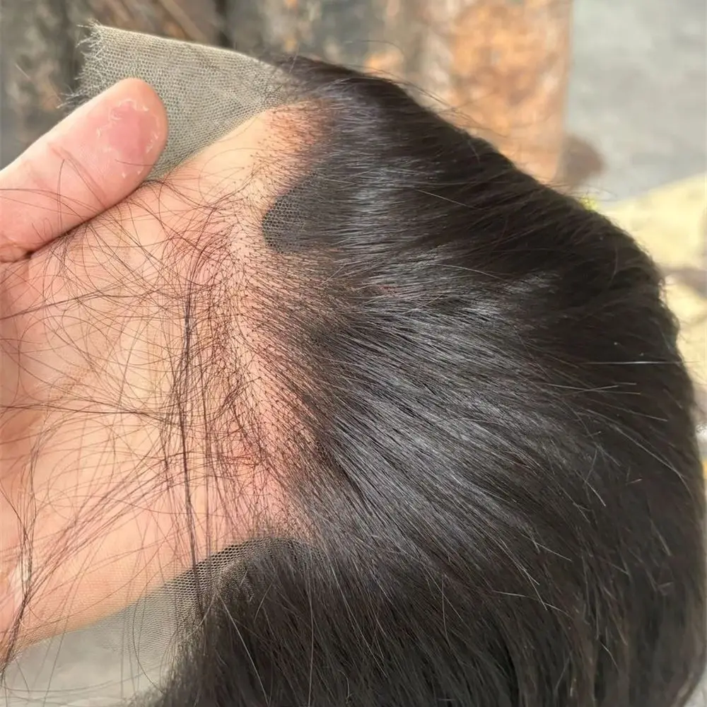 ショートボブウィッグ 透明レースフロントウィッグ 人毛ストレートボブウィッグ 生え際処理済み 13x4 レースフロントウィッグ 黒人女性向け ﻿