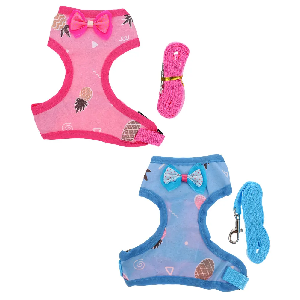 

Chicken Vest Pet Rooster Harness Durable Hen Walking Traction Rope Decorate Decoration Pulling 2 Sets Quality Material Safe Long