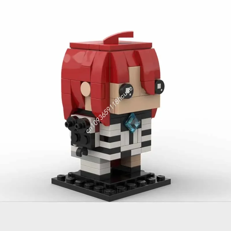 

157 деталей MOC Elizabeth Rose Bloodflame Brickheadz, модель из строительных блоков, DIY-конструктор, архитектурные развивающие игрушки, подарки на Рождество