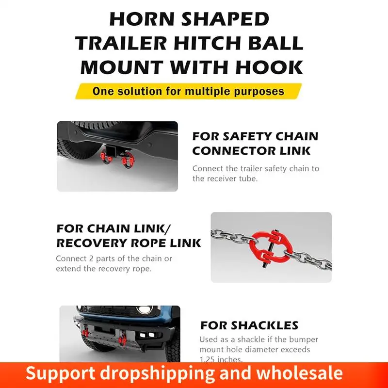 AA86 ความปลอดภัย CHAIN Connector Link, 1/2IN TOW Hitch Hammerlock Coupling Link, 2 แพ็ค G80 โลหะผสมเหล็ก CHAIN CONNECTOR