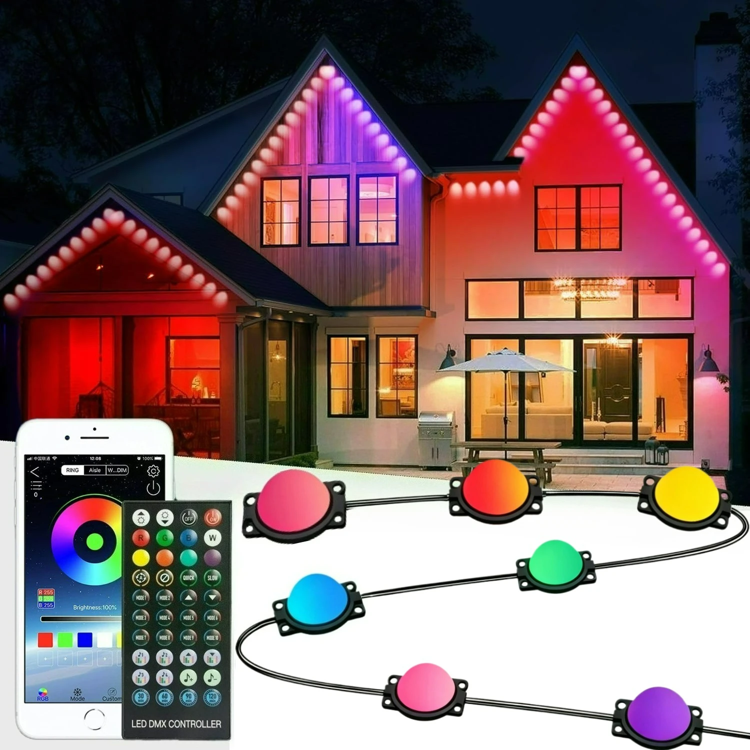 luzes-led-inteligentes-para-beirais-rgbic-com-mudanca-de-cor-inteligente-controle-por-app-controle-remoto-perfeitas-para-uso-externo-em-natal-e-halloween