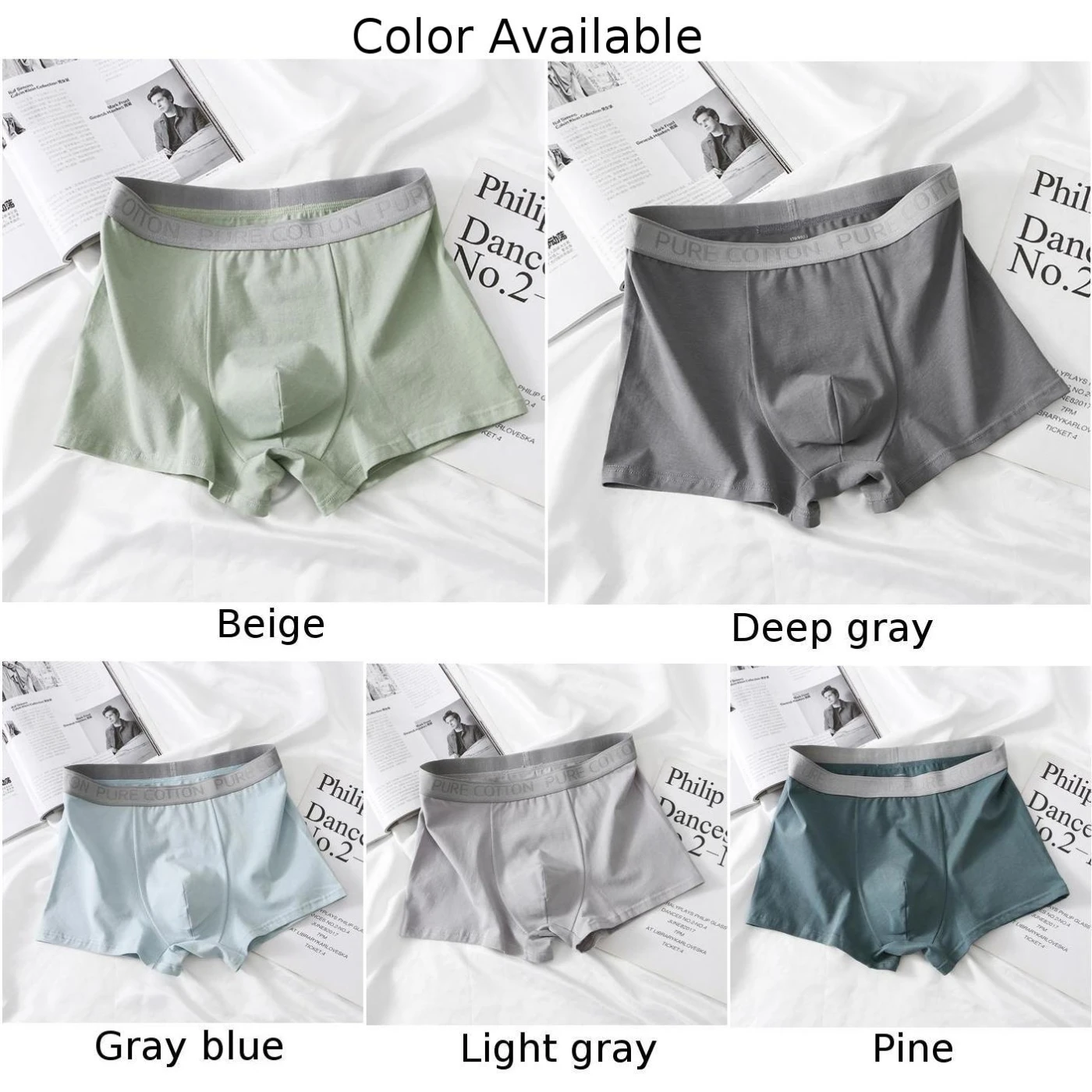メンズソフトコットンボクサーショーツ,下着,無地,肌にやさしい