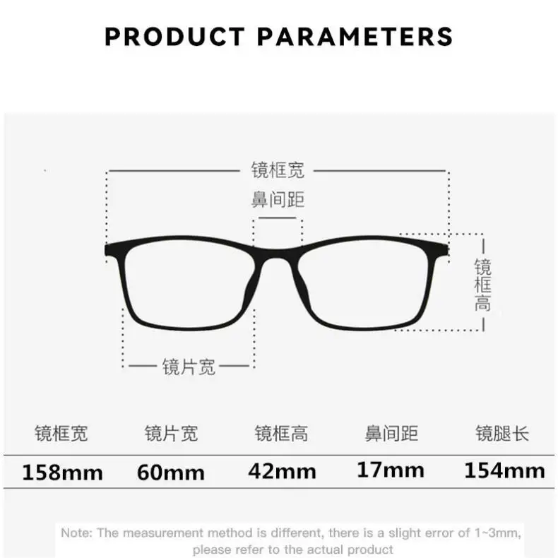 Rahmenbreite 158 mm, ultraleichte TR-Lesebrille für Herren, große Größe, Business, großes Gesicht, presbyopische Brillen, fertige optische Brillen – Detail 5
