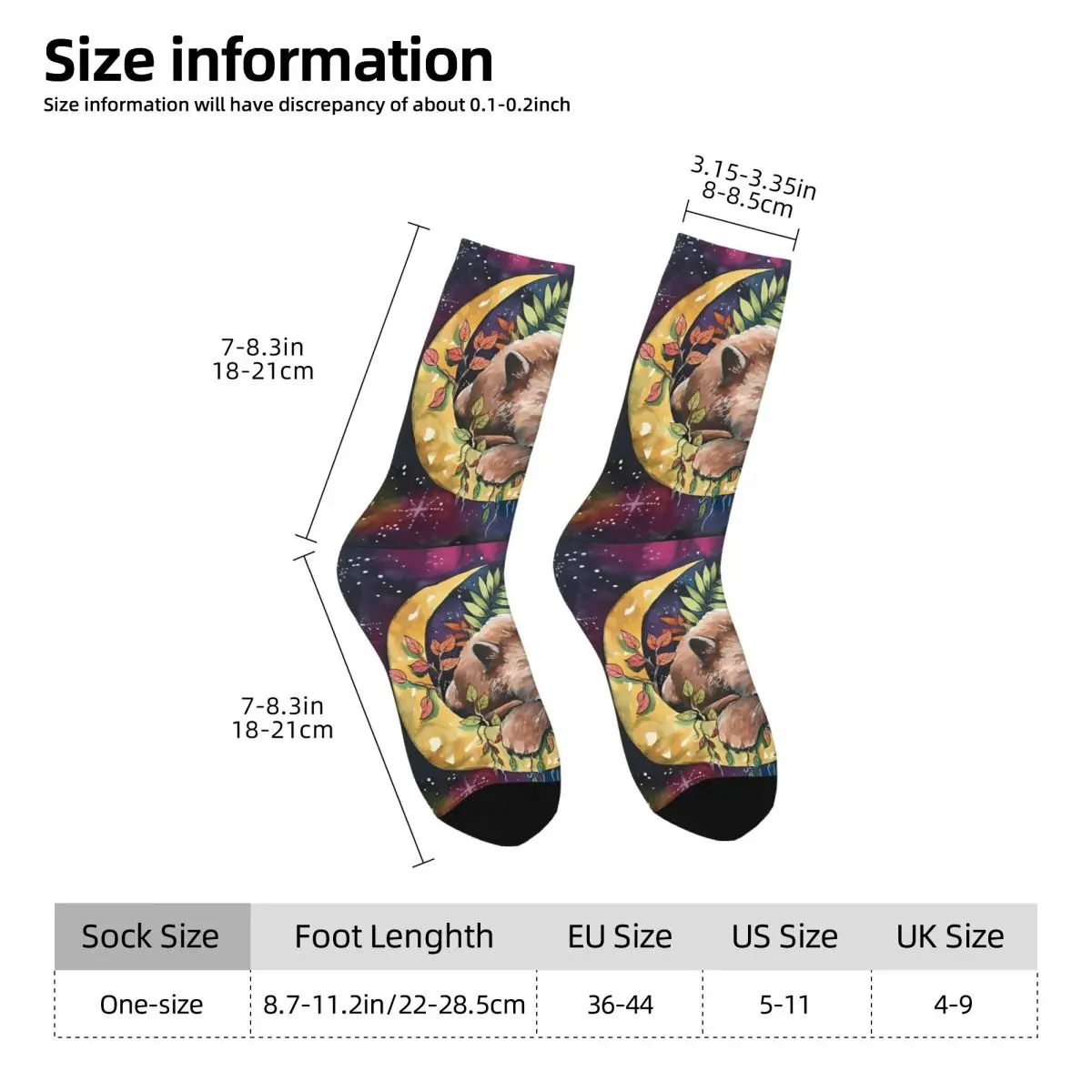 Raccoon Sock Printed Man Polyester