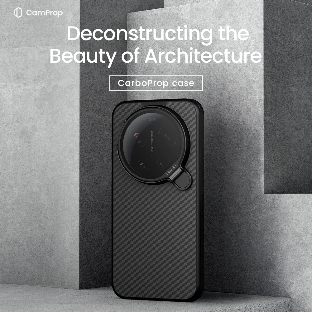 

For Xiaomi Mi 17 Ultra 5G case Carbo Prop Fiber Magnetic Adapt Lens Translucent Black Camera Cover Protection Back Cover