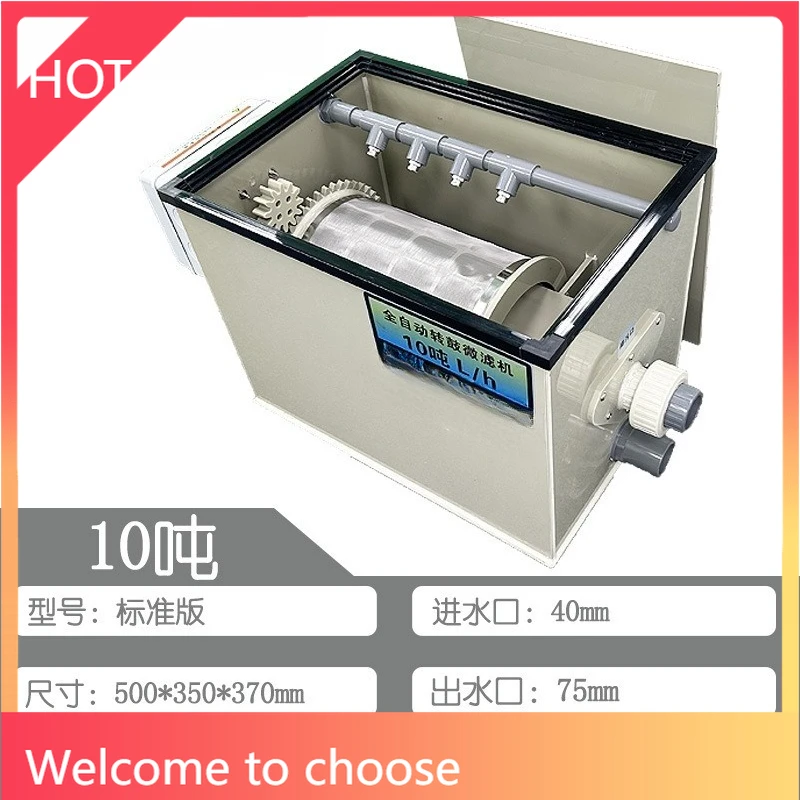 

Automatic Fish Pond Filter Rotary Drum Micro Aquaculture Sewage Backwashing Water Purification System
