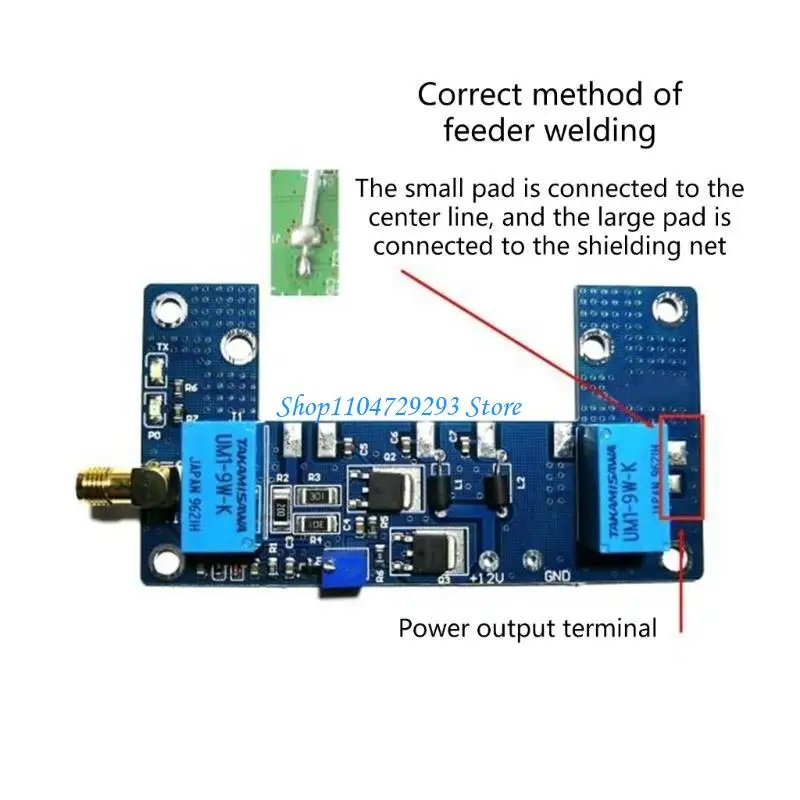 Módulo circuito transceptor placa amplificadora potência Y2GD RF para walkie talkie 1-5W