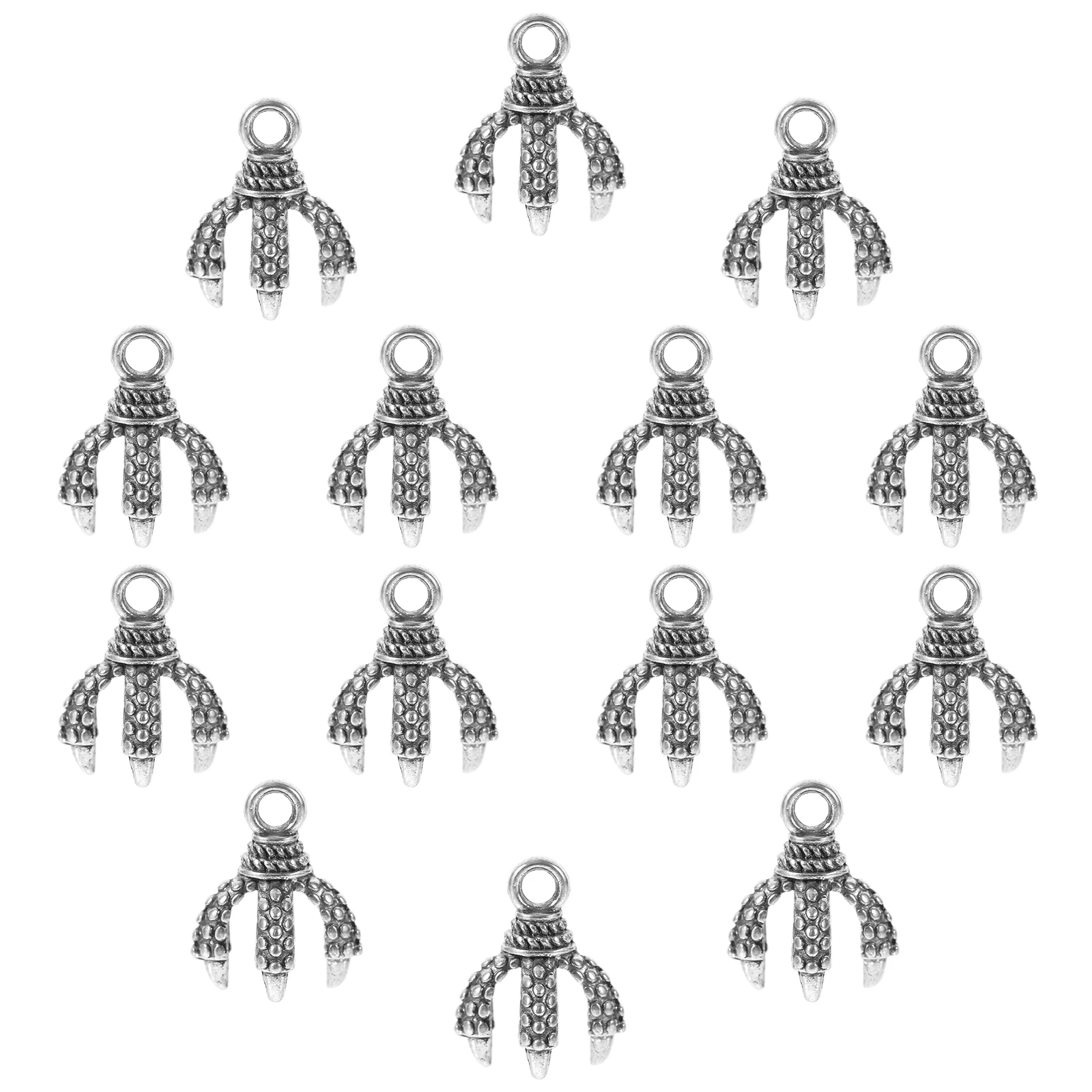 

50 Pcs Pearl Inlaid Dragon Claw Pendant Alloy Base Necklace DIY Craft Charms Jewelry Making Supplies Fade Resistant Durable