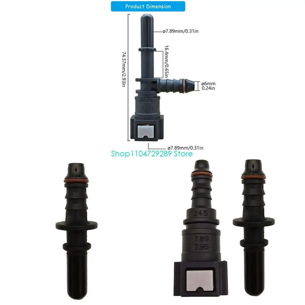 

D8KE Line Adapter Car Line Coupler Hose Quick Release Connector ID6 7.89