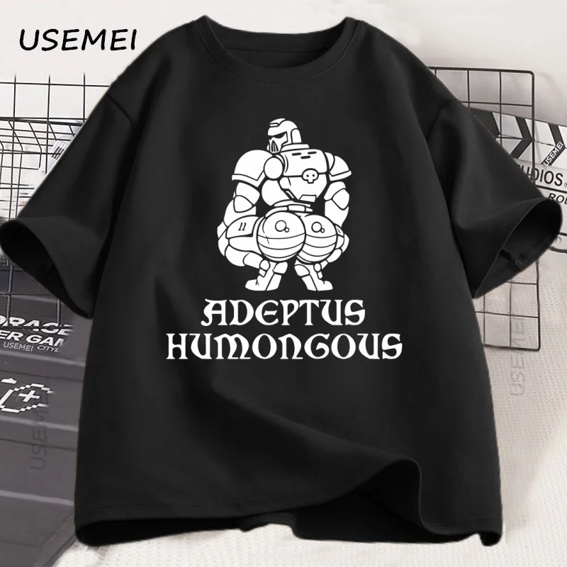 

Adeptus Humongous Meme T Shirt Funny Graphic T Shirts Cotton Short Sleeve Round Neck Tees Streetwear Oversized Man Clothing
