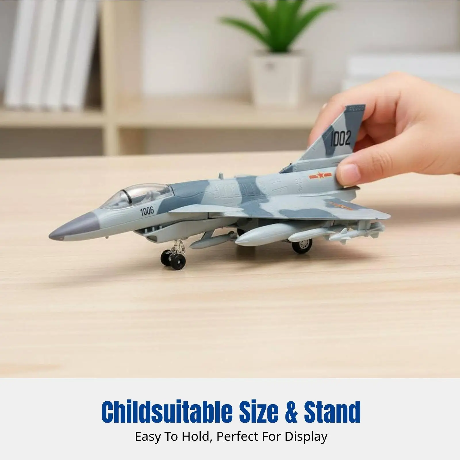 Alloy Fighter Jet Toy with Pull Back Action Lights Sound for Kids Play Display Model