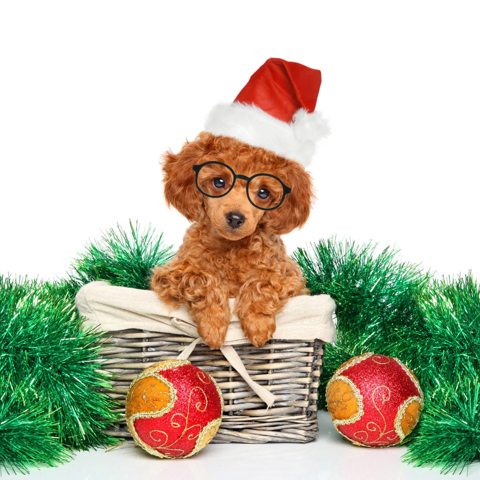 

4pcs Pet Glasses Dog Cat Sunglasses Small Cute Frame Decorative Reusable Plastic Material Fashionable Photo Prop Dog Eyewear Pet